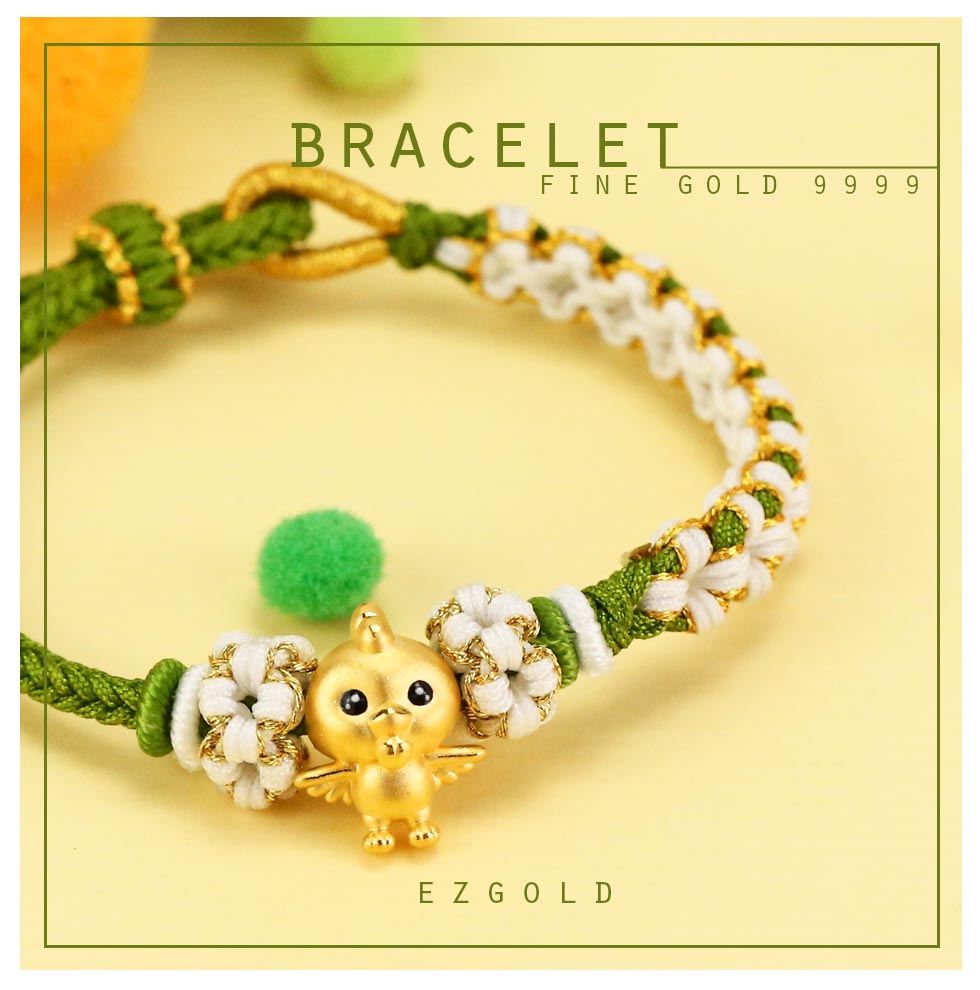 生肖雞金飾純黃金保證書