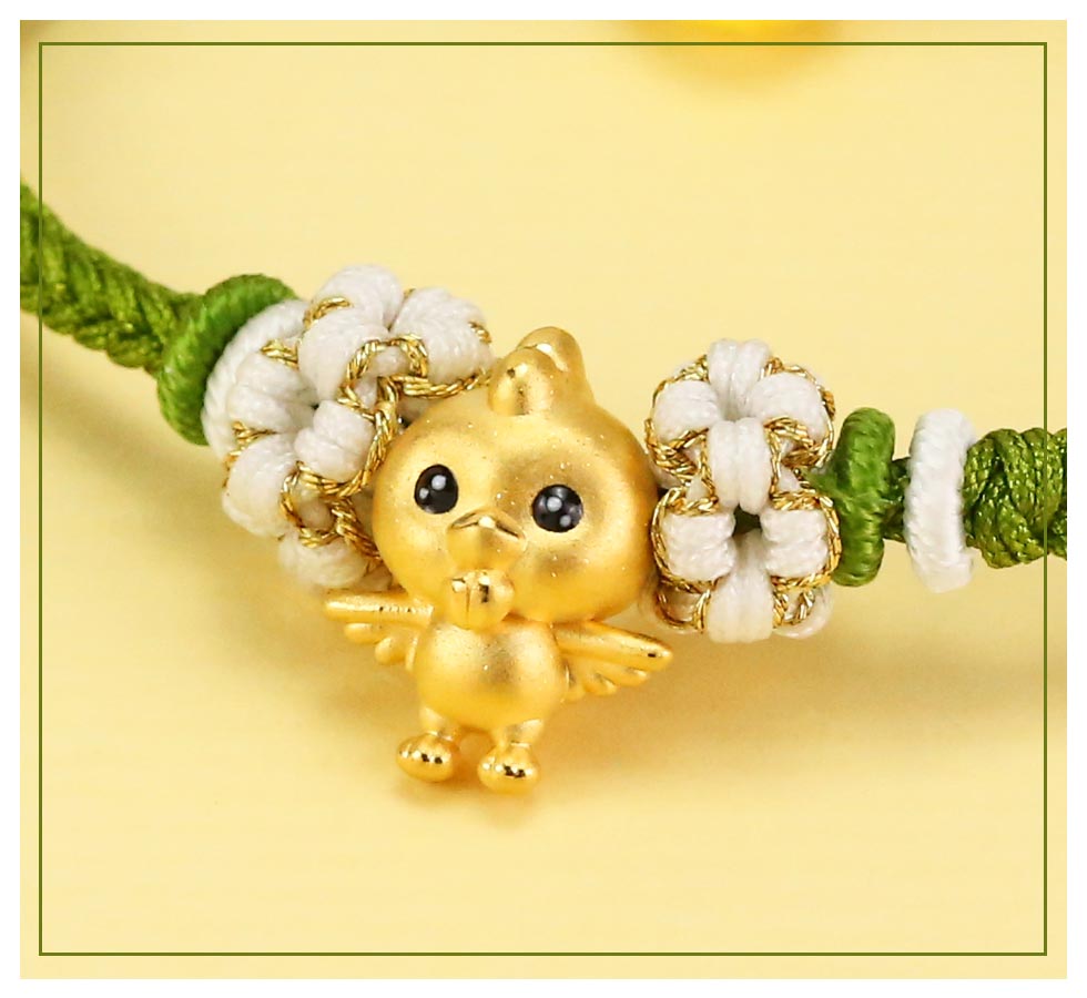 生肖雞黃金串珠