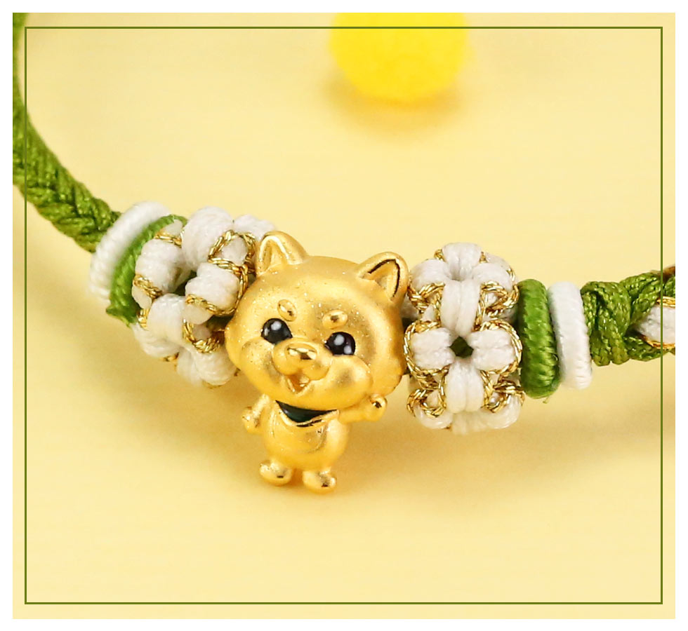 生肖狗黃金串珠