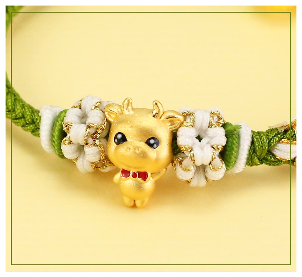 生肖牛金飾小串珠