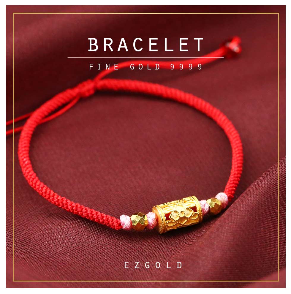 黃金桃花串珠手鍊