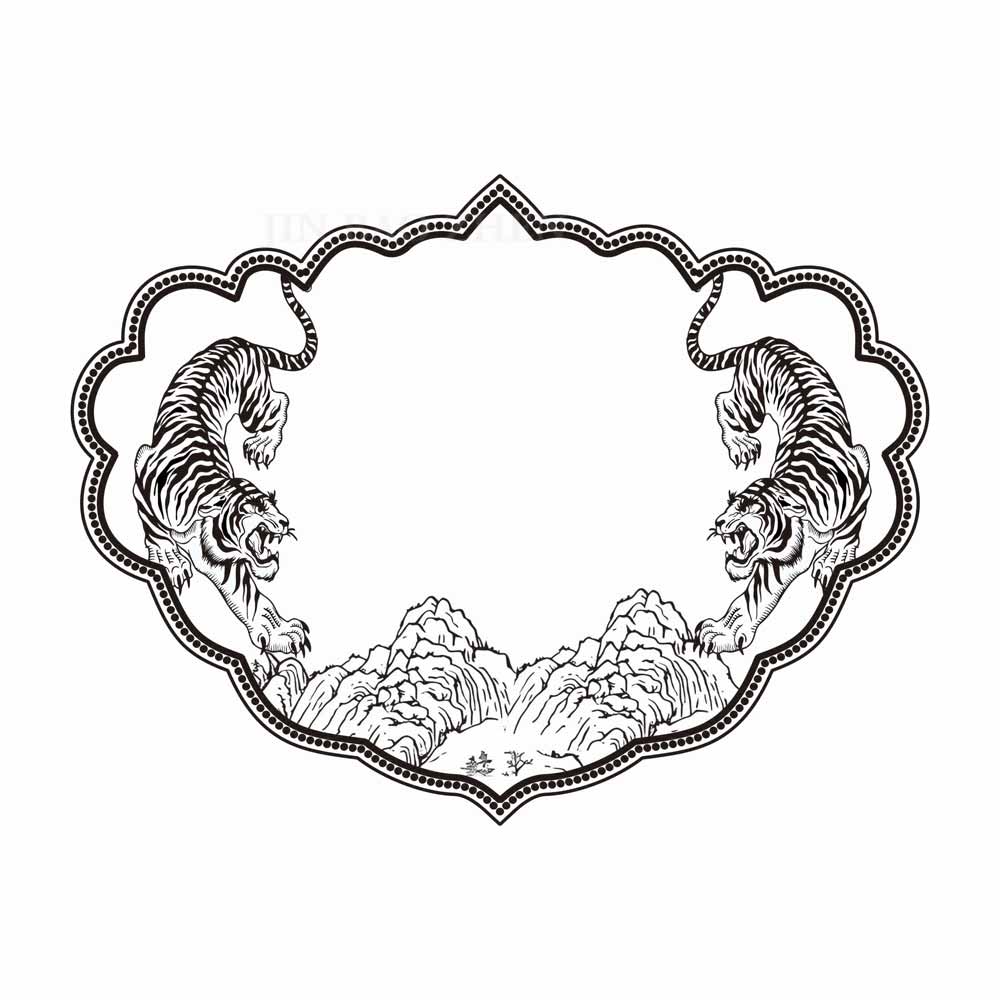 萬福招財下山虎 立體浮雕神明金牌