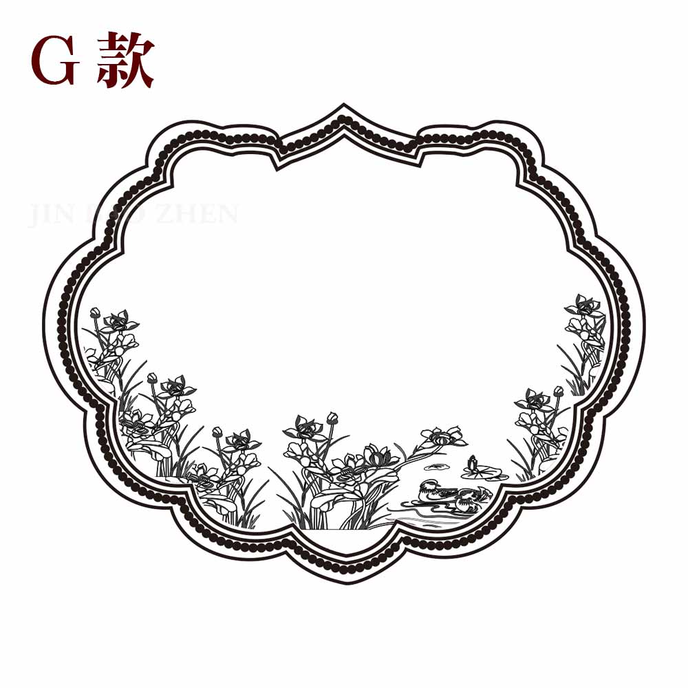 福星荷花鴛鴦立體神明金牌