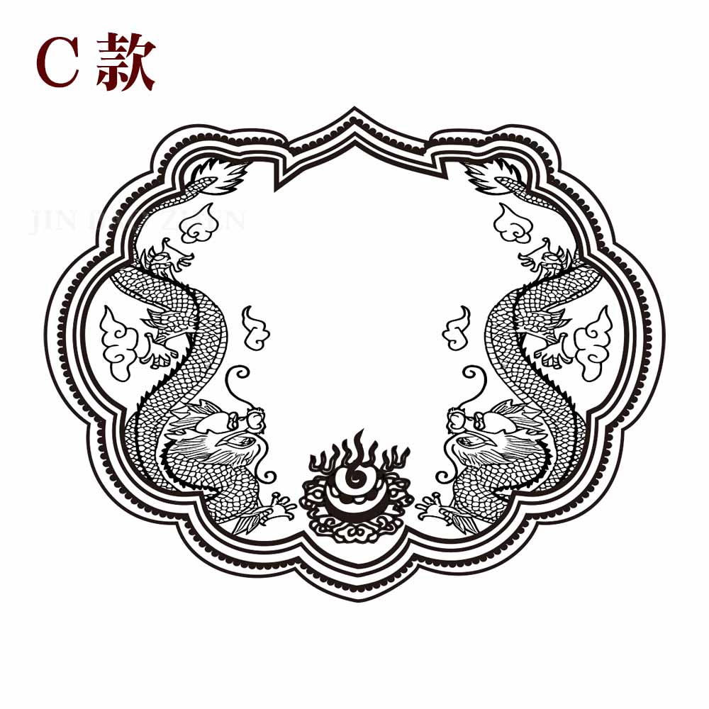 福星雙龍戲珠立體神明金牌