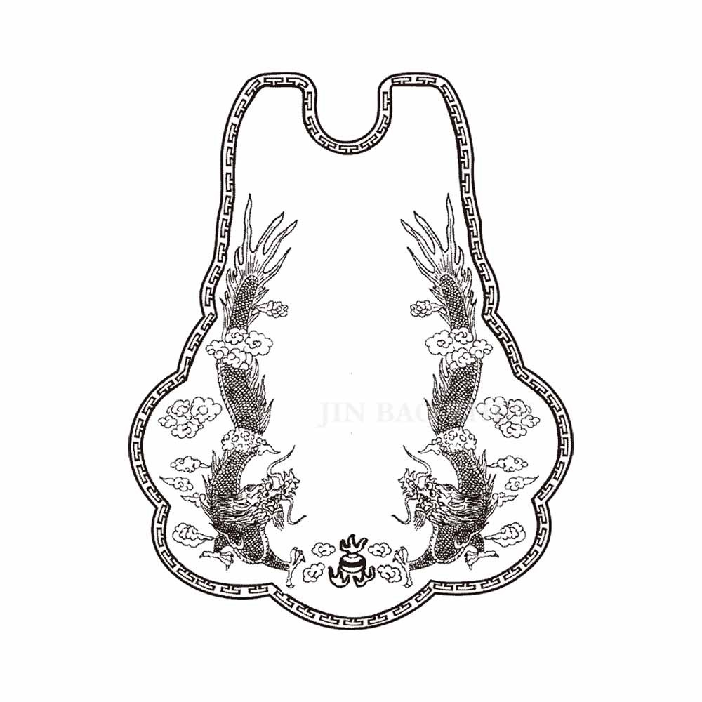 福如雙龍獻珠-葫蘆立體浮雕金牌