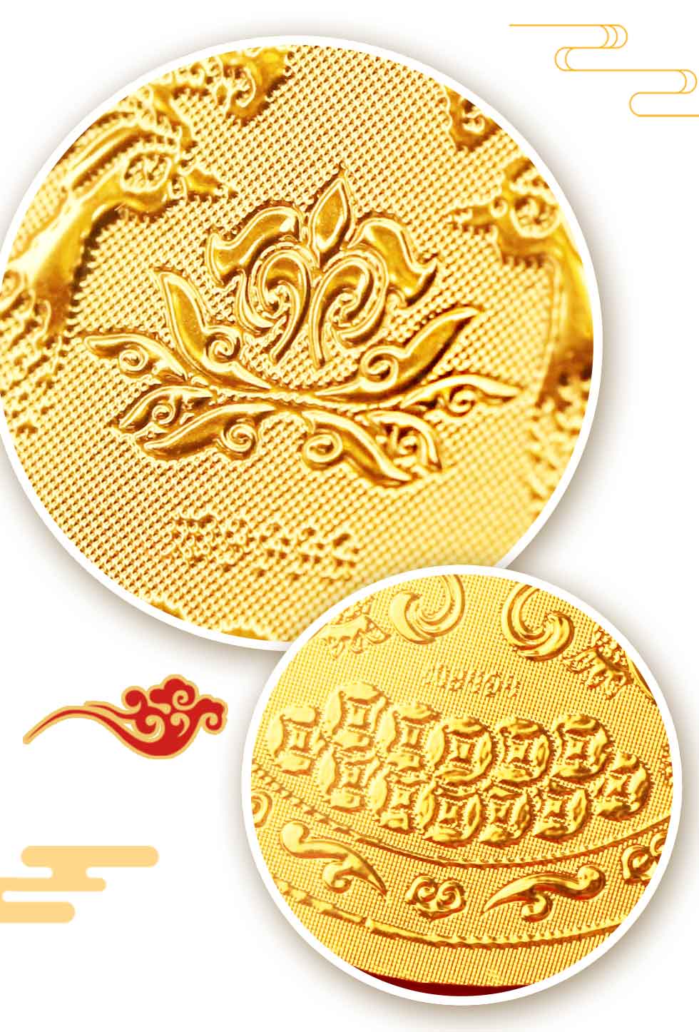 9999純金立體小尺寸金牌