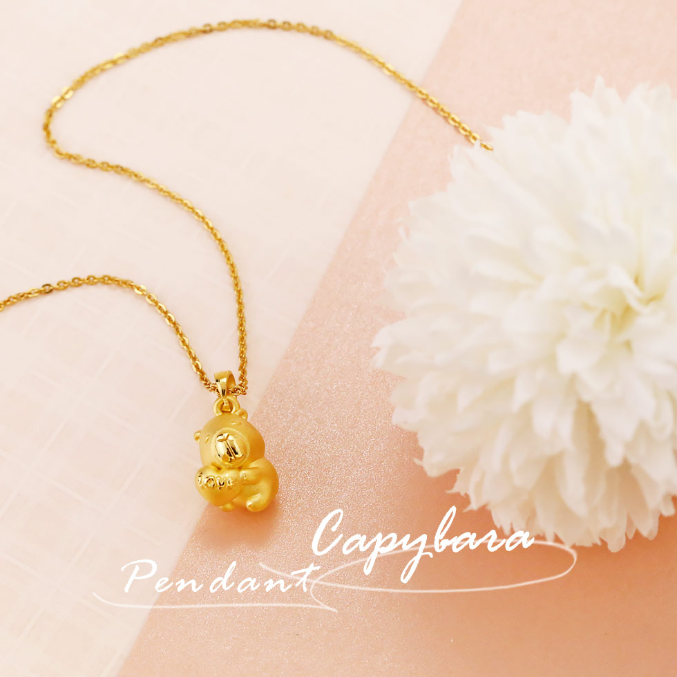 卡皮巴拉水豚黃金墜