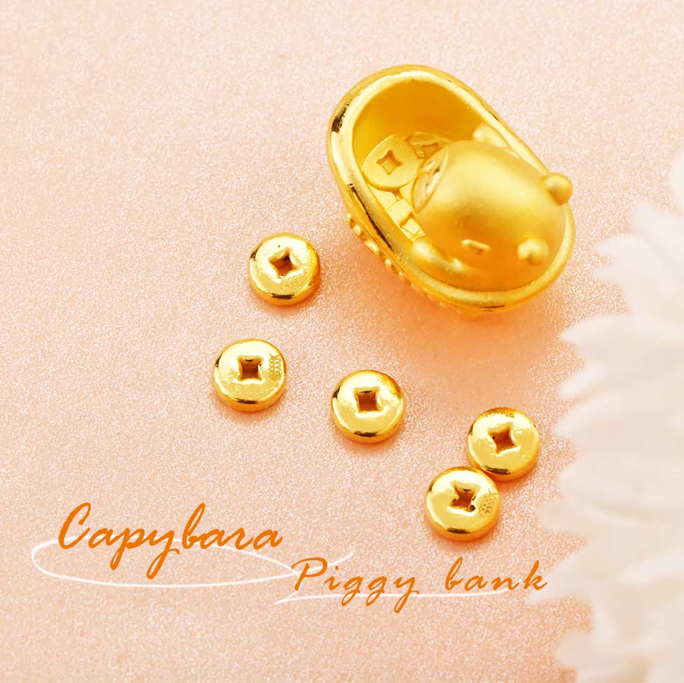 水豚浴缸金幣存錢筒