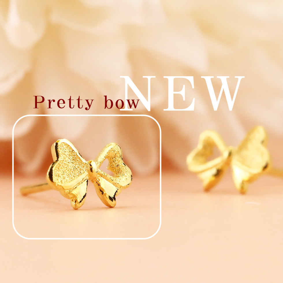 蝴蝶結貼耳耳環