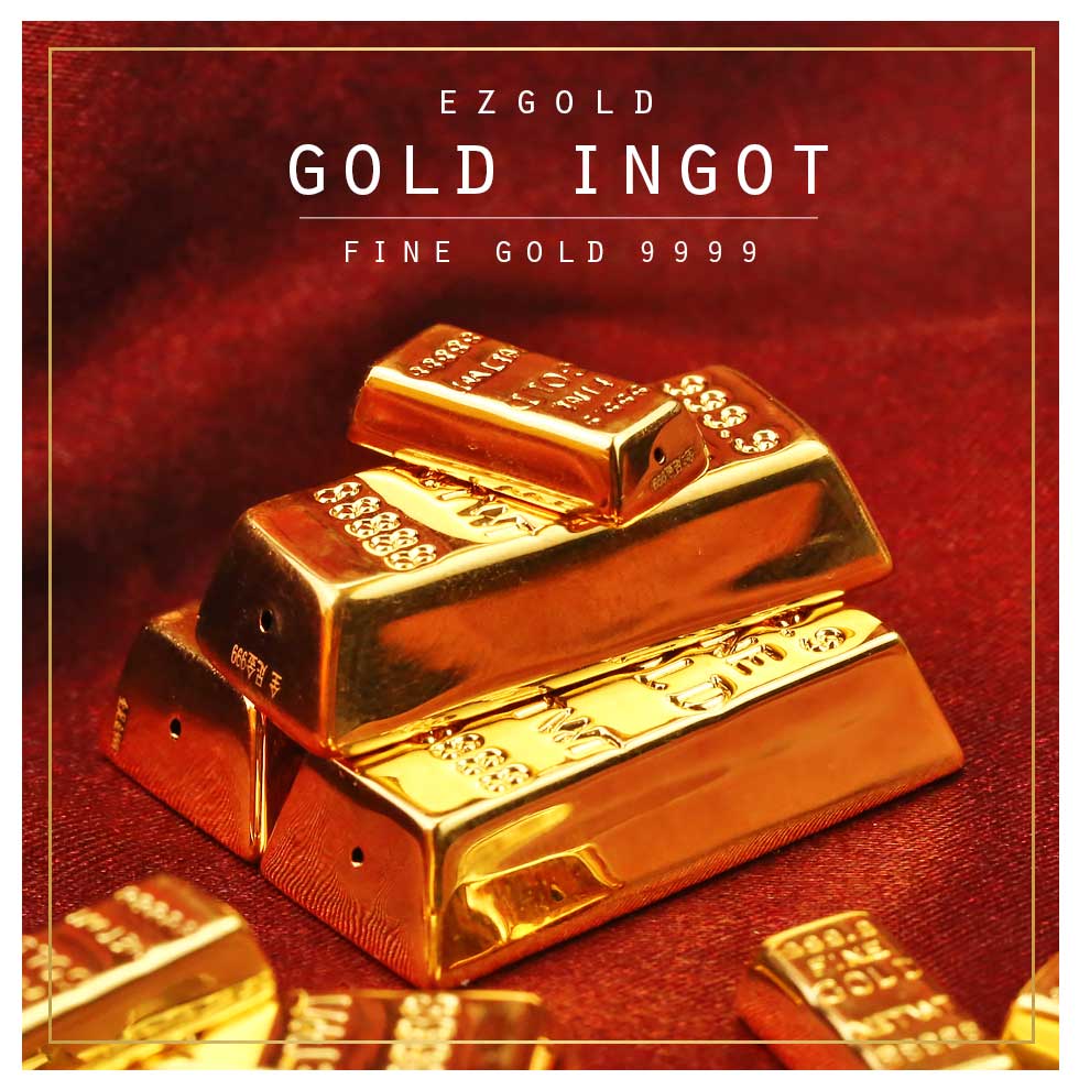 金寶珍銀樓黃金磚補財庫金磚大尺寸主視覺照,9999純金質感厚實閃耀,象徵聚財納福好運連連。