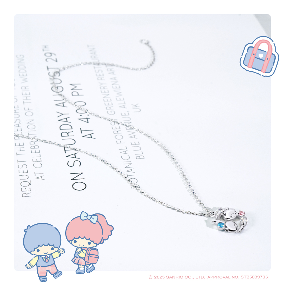 LittleTwinStars 雙子星純銀飾品系列手鍊與耳環組合商品照