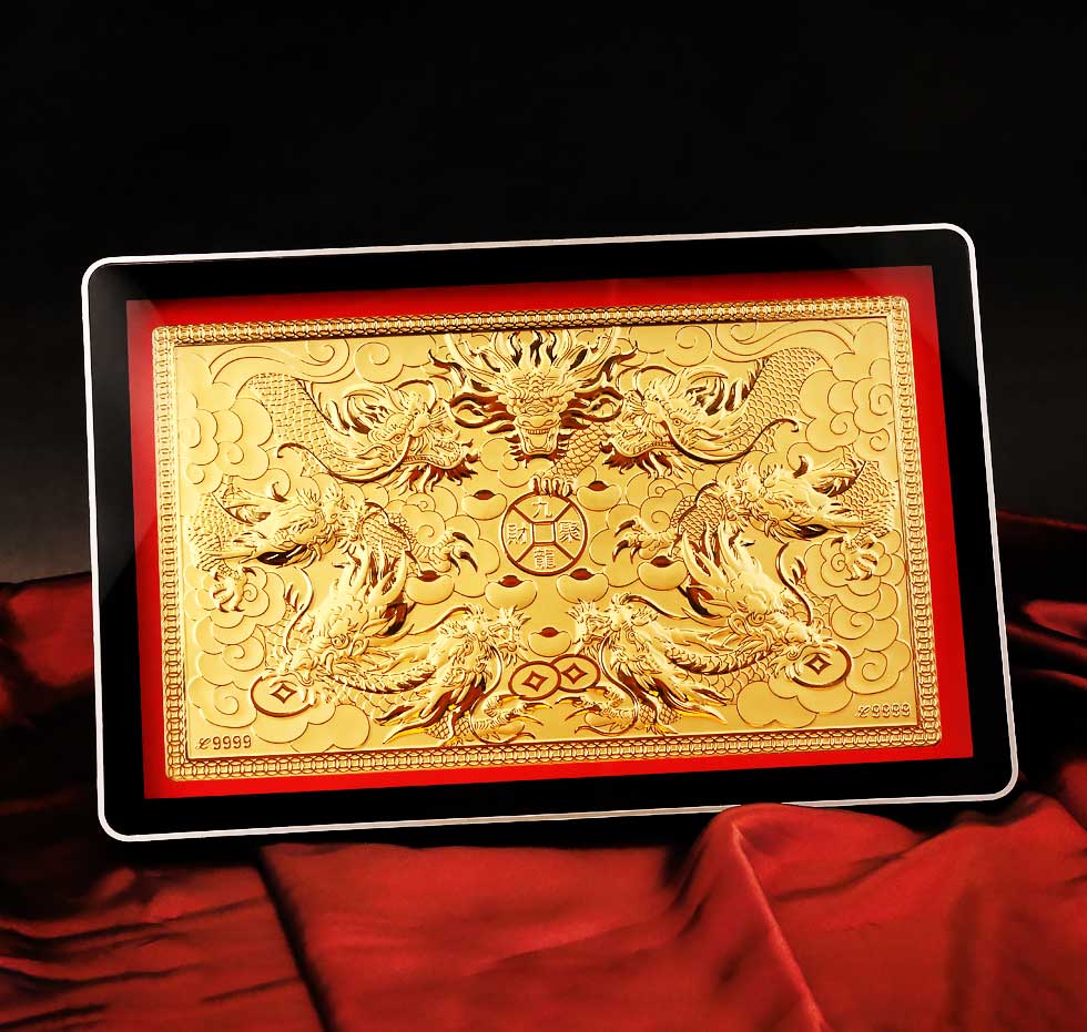 入厝禮首選 九龍聚財黃金擺件