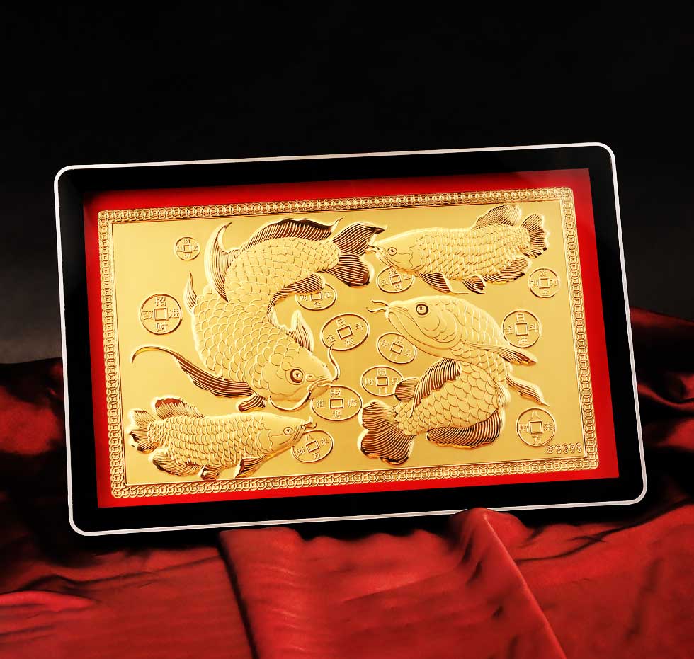 旺宅招財的吉祥開運擺件金耀龍魚