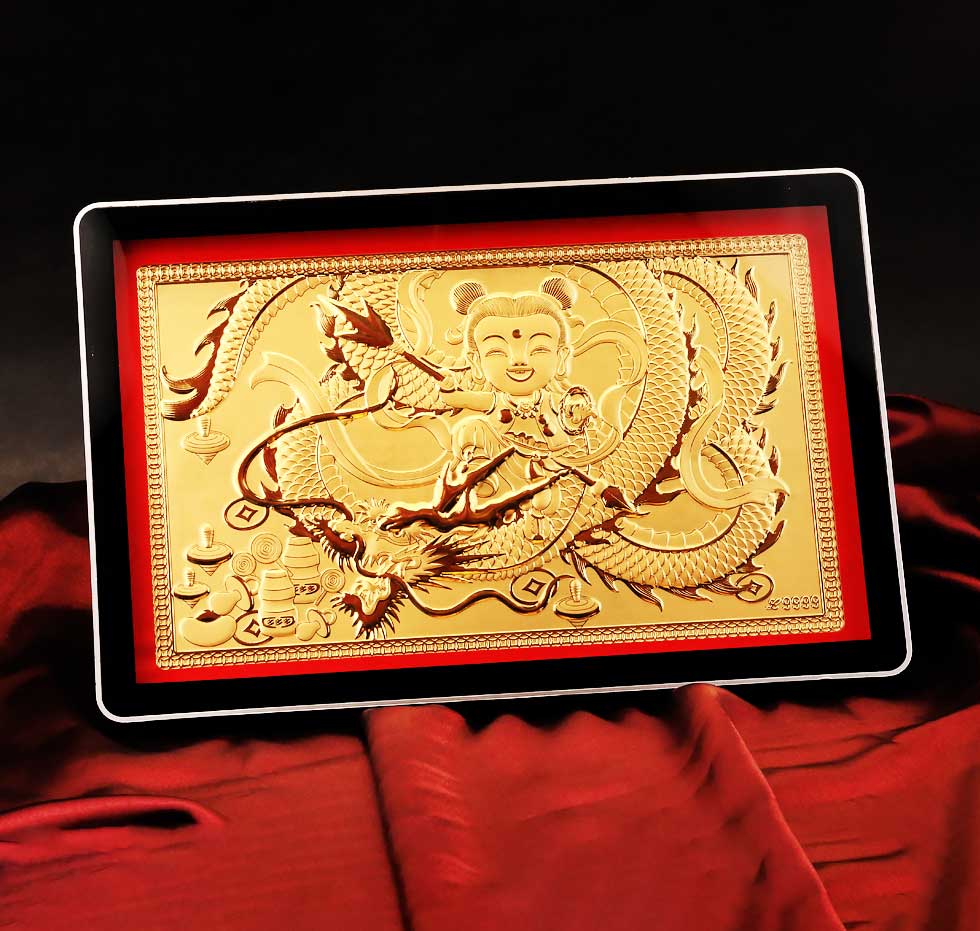 中壇元帥-相框式黃金擺件