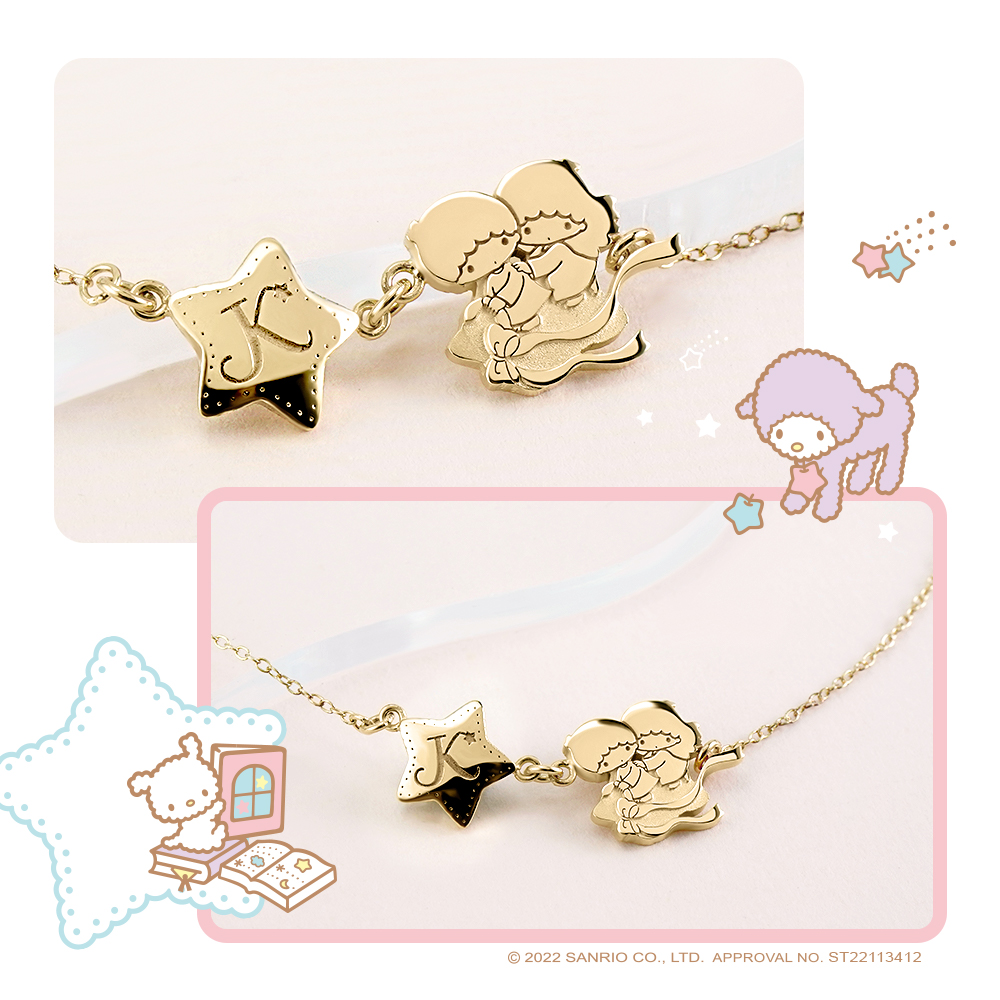 KikiLala 項鍊黃K金近拍,精緻雕刻細節呈現。