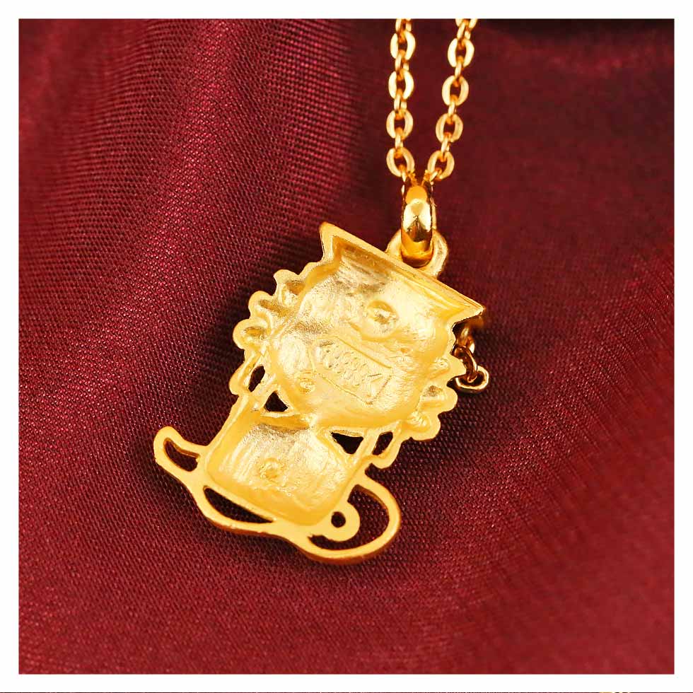 媽祖純金墜9999純黃金打造