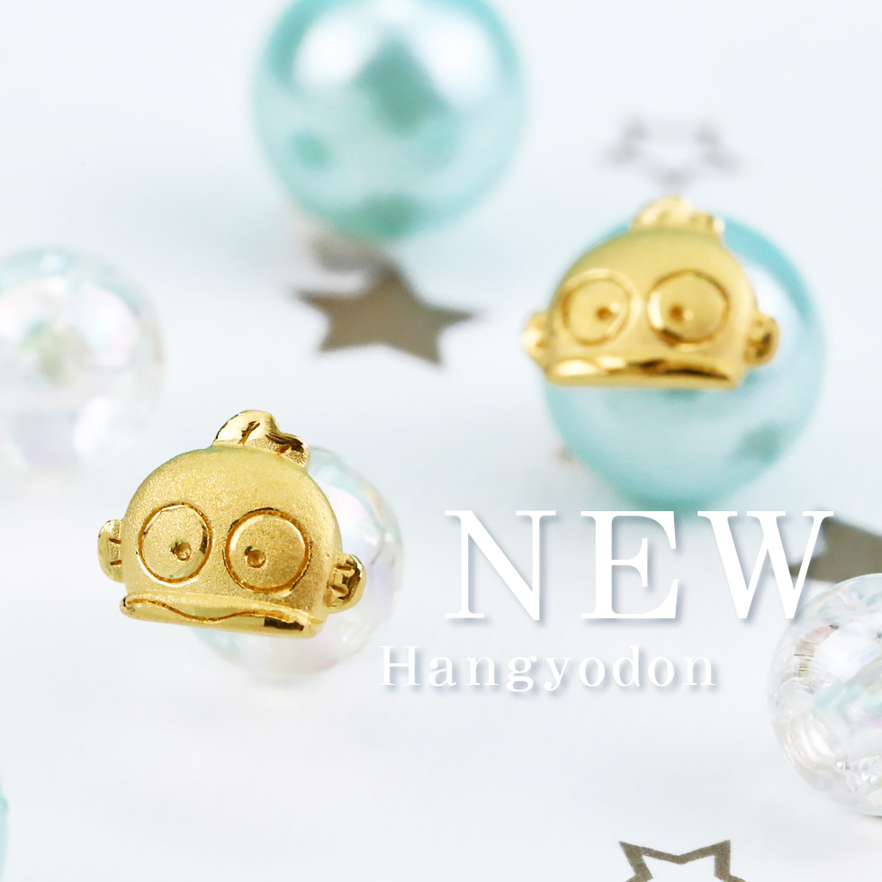 人魚漢頓黃金貼耳耳環