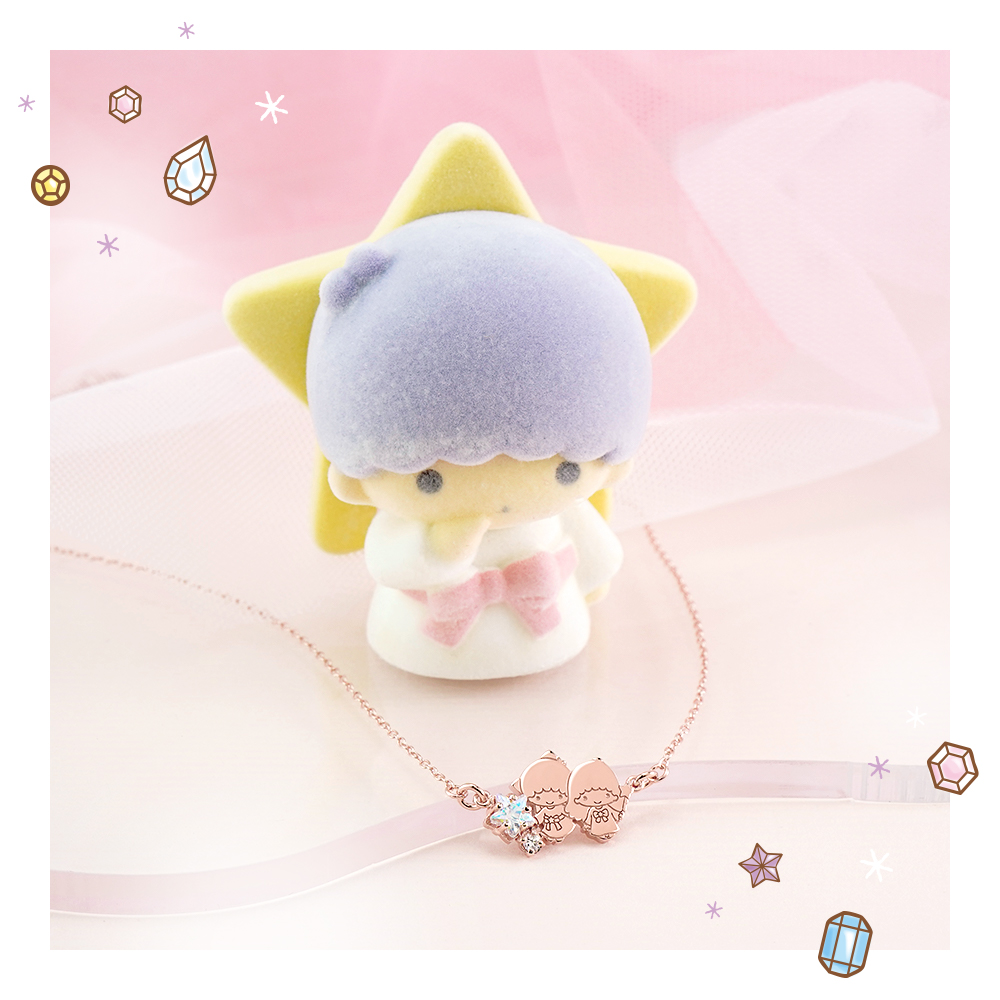 KikiLala 雙星仙子誕生石項鍊與 Kiki 造型擺飾