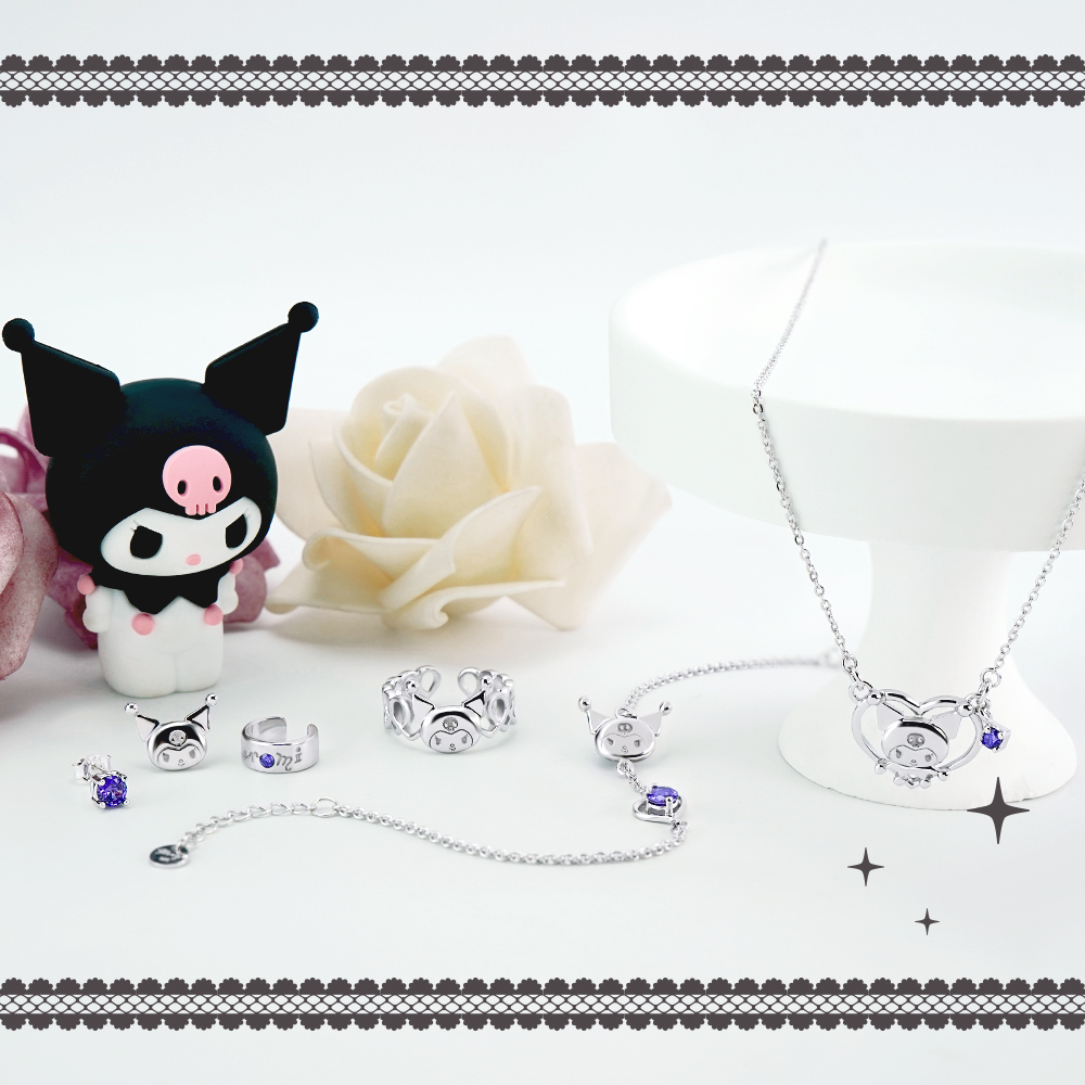 酷洛米 Kuromi 系列全套飾品組圖,含項鍊手鍊戒指耳環完整陣容