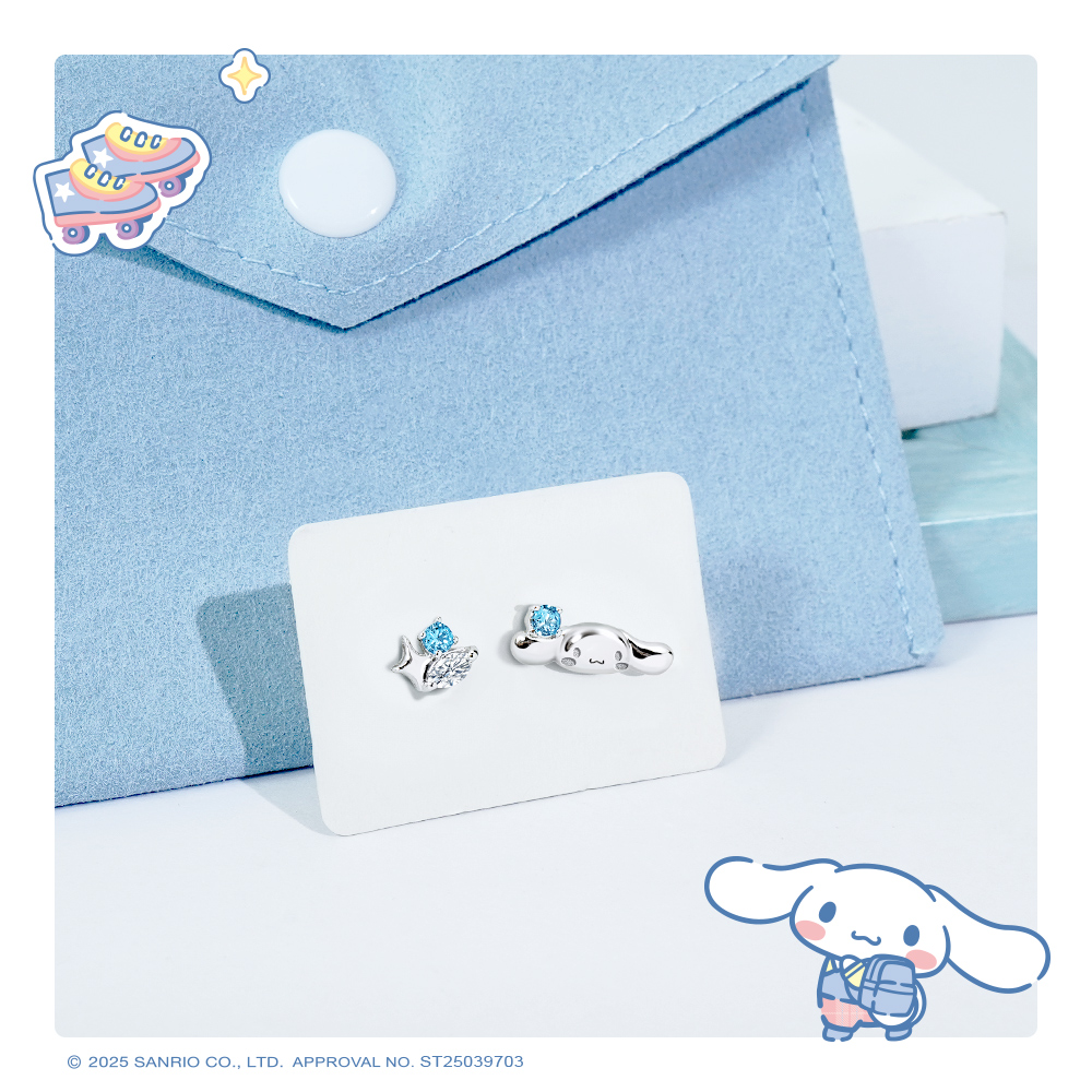 大耳狗晶鑽耳環卡片包裝展示,送禮推薦款式