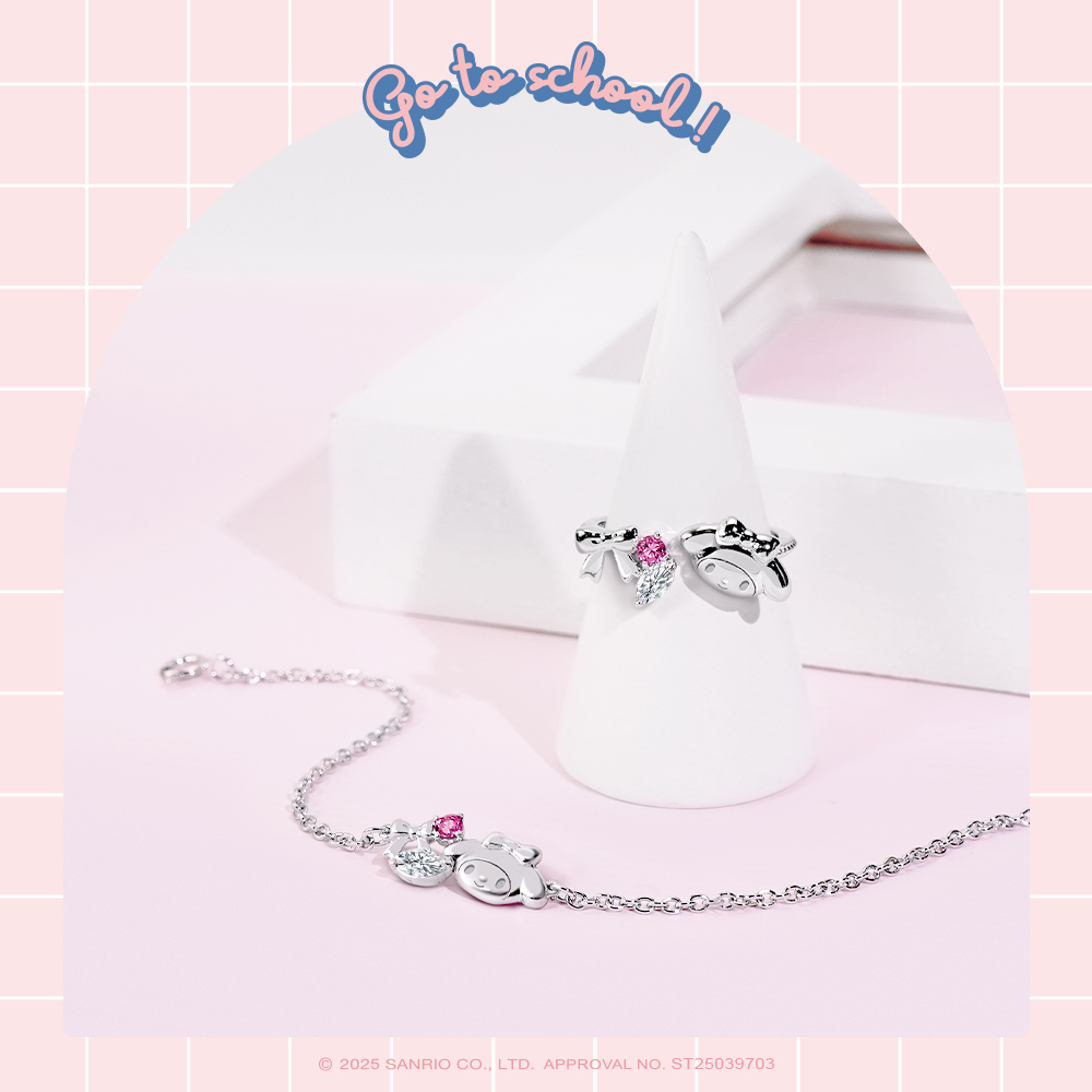 Sanrio 學院 Mix 系列 美樂蒂手鍊及戒指 細節展示