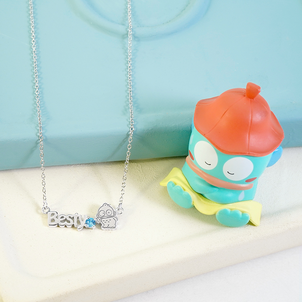 人魚漢頓 Hangyodon 純銀項鍊實際配戴示意,日常療癒風格