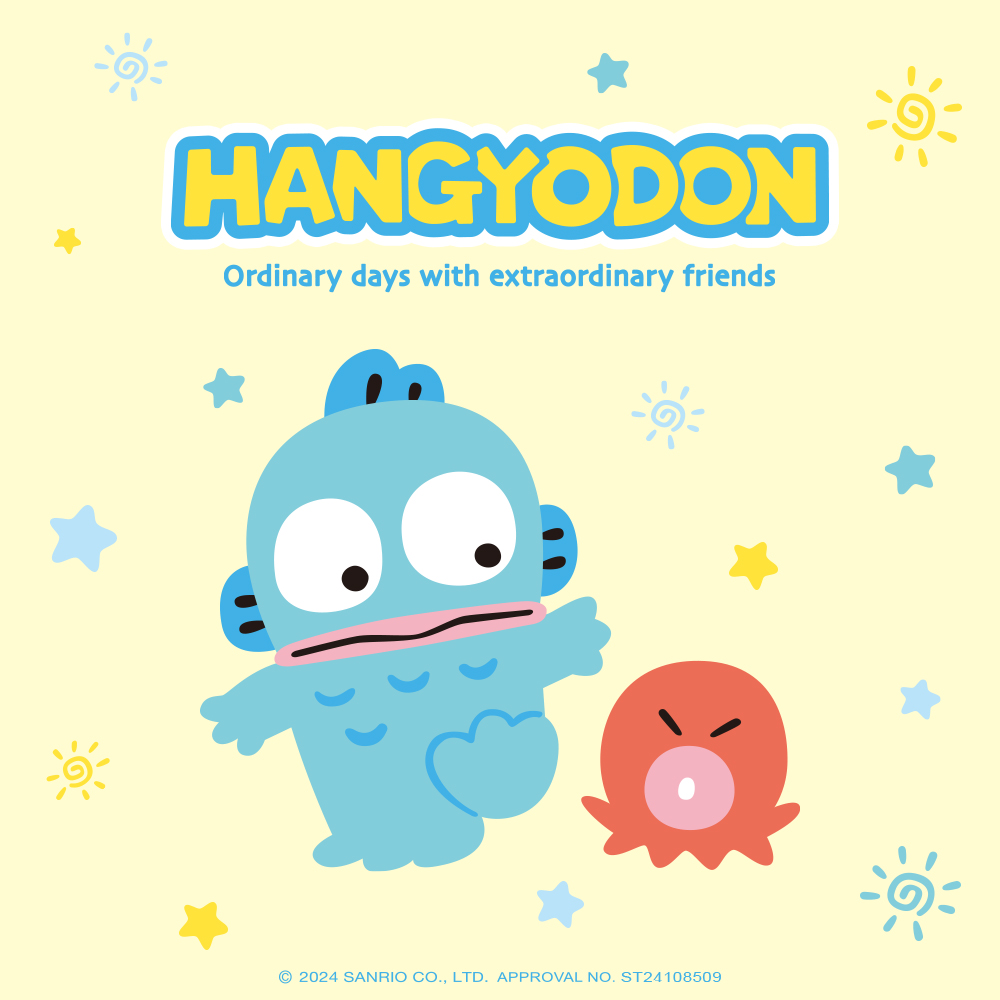 人魚漢頓 Hangyodon 可愛角色插畫,三麗鷗 Sanrio 正版授權,展現半魚人反差萌與療癒陪伴感