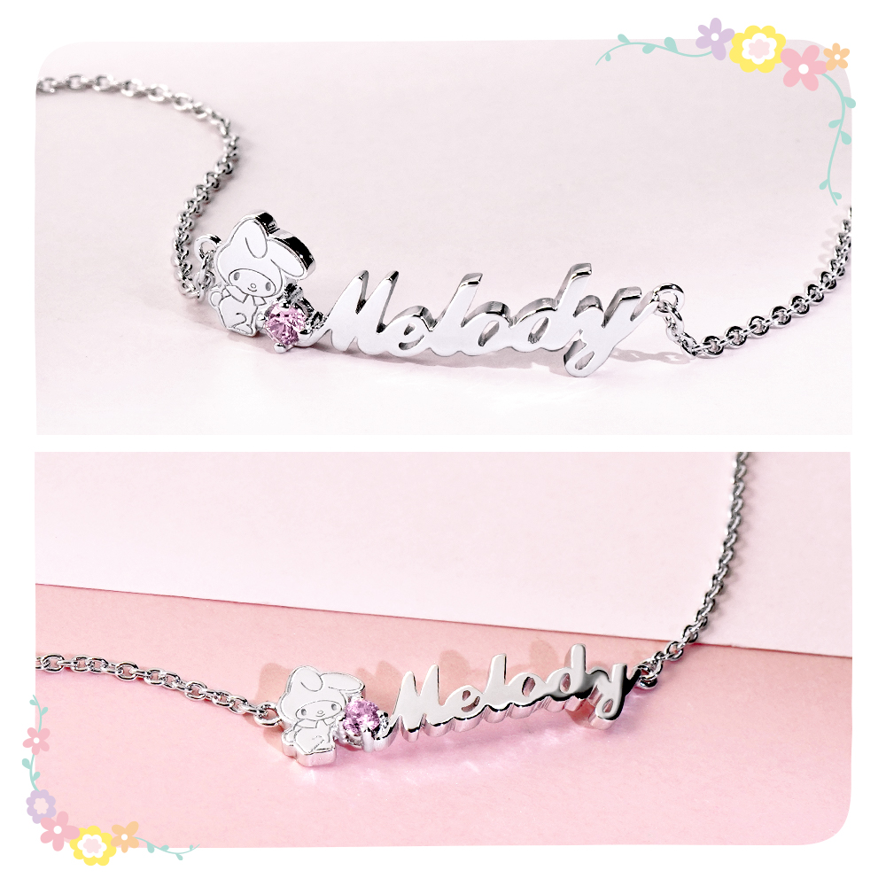 美樂蒂客製字母手鍊實戴照,日常甜美穿搭示範