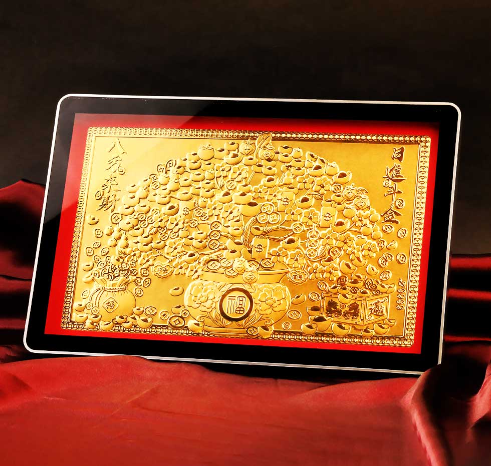 招財樹-黃金金箔畫擺件