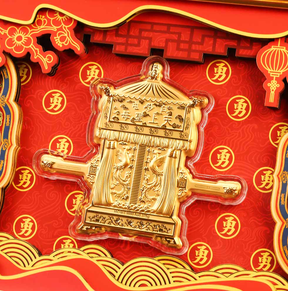 白沙屯媽祖黃金擺件媽祖神轎