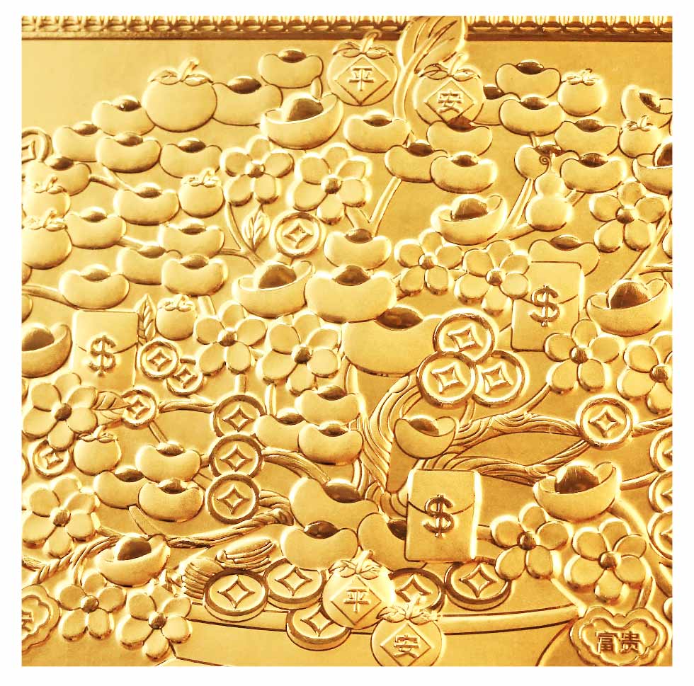 公司財位擺放發財樹黃金擺件