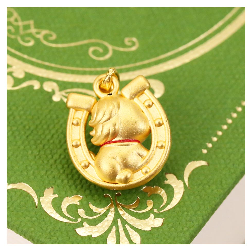 生肖馬年黃金墜子馬上好運