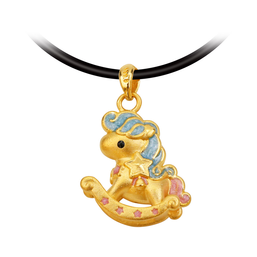 生肖馬黃金墜子馬上幸福