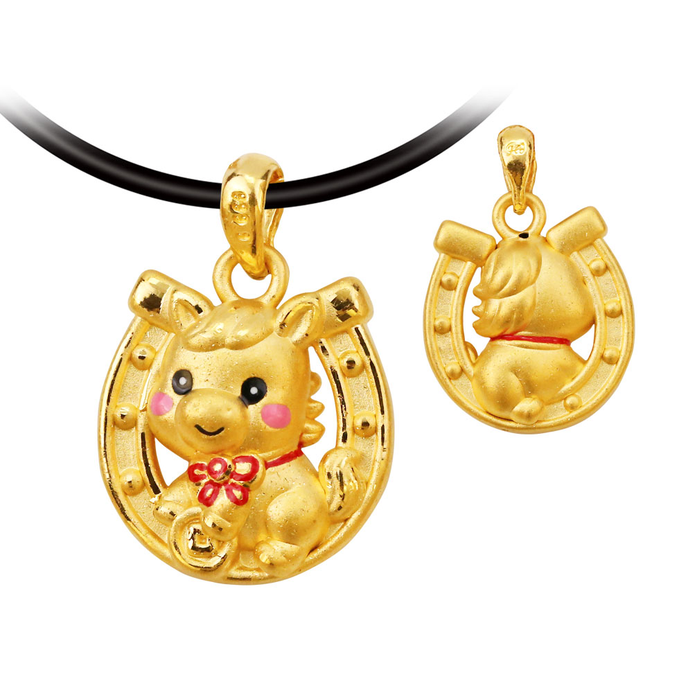 生肖馬黃金墜子馬上好運