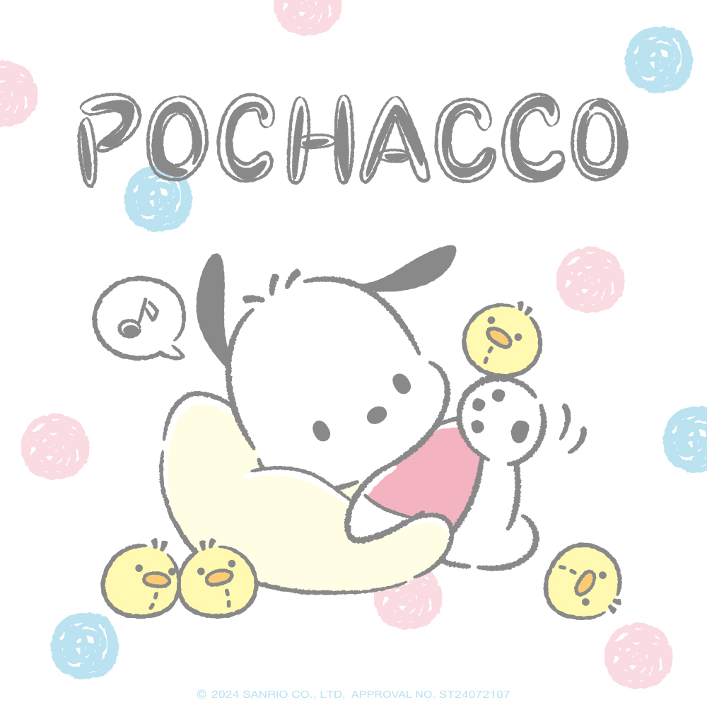 Pochacco 帕恰狗主視覺插畫與療癒風格背景設計
