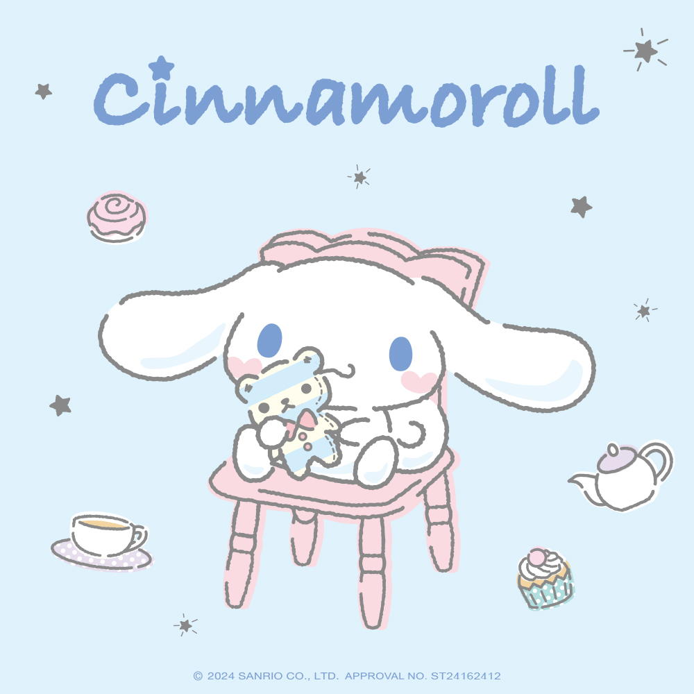Cinnamoroll 大耳狗主視覺插畫與甜點下午茶風格背景設計