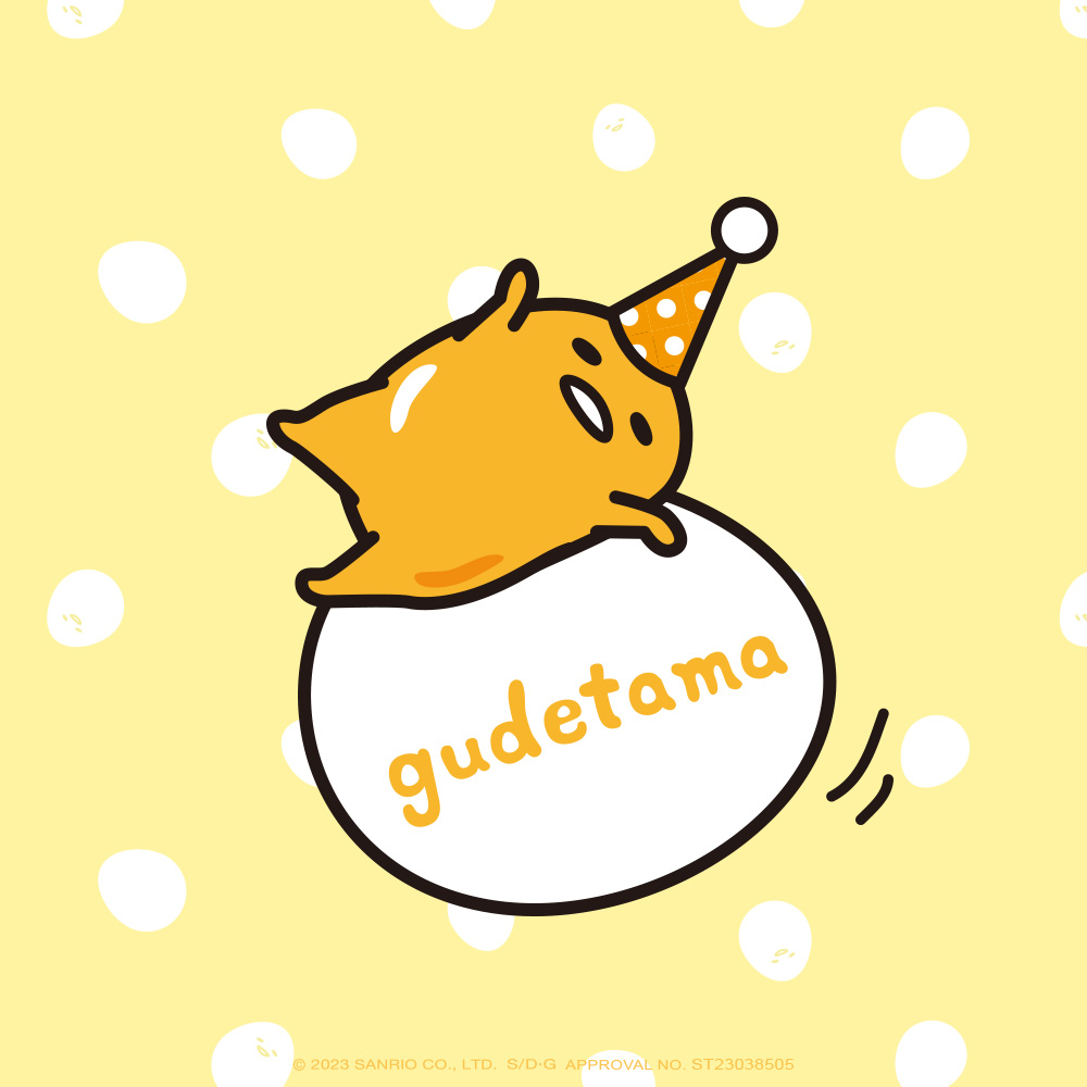 Gudetama 蛋黃哥派對風格插畫主視覺圖
