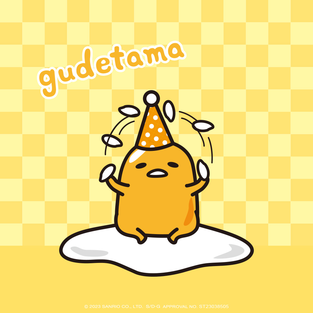 Gudetama 蛋黃哥派對風格主視覺插畫圖