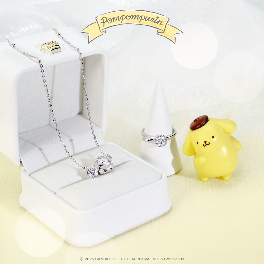 PomPomPurin 莫桑石純銀項鍊甜點風格情境照