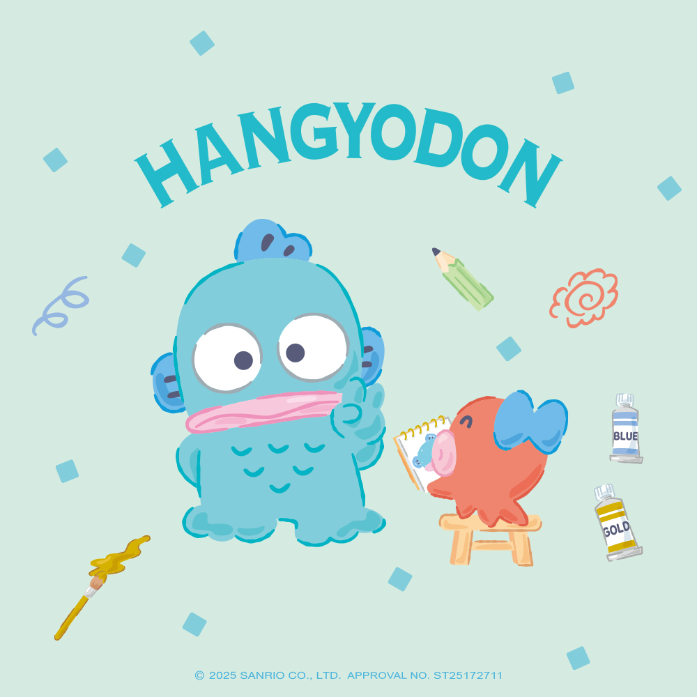 Hangyodon 人魚漢頓療癒插畫主視覺設計圖