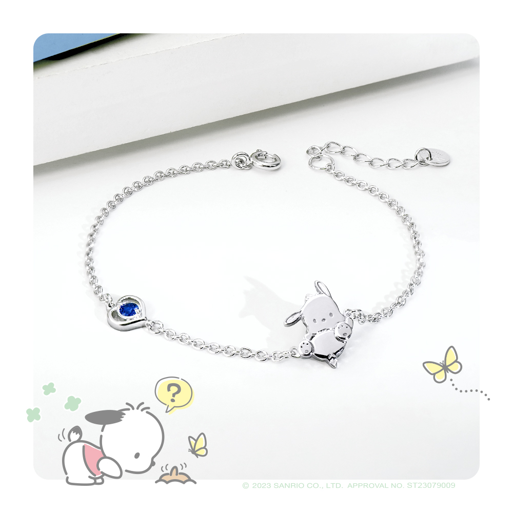 Pochacco 925純銀手鍊商品特寫圖
