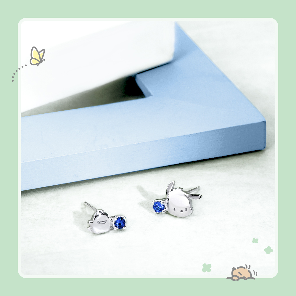 Pochacco 925純銀耳環商品情境展示圖