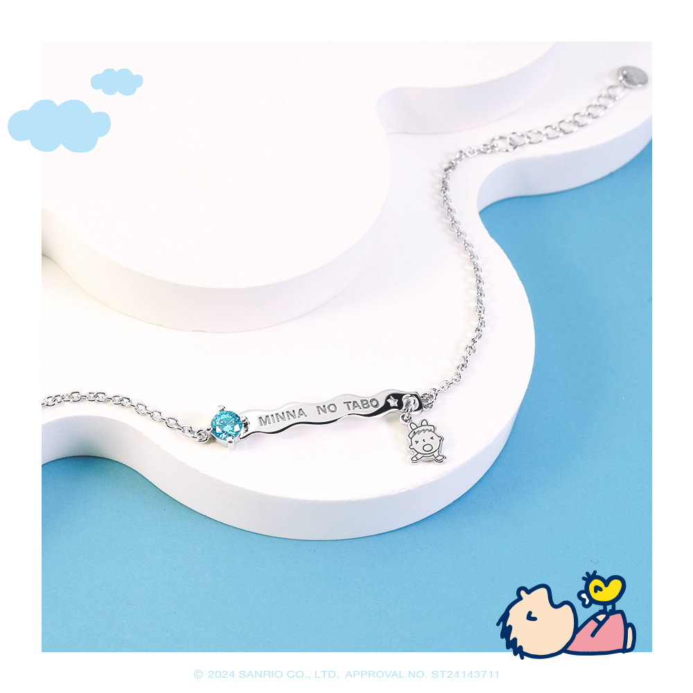 Minna No Tabo 長牌晶鑽客製純銀手鍊產品展示圖