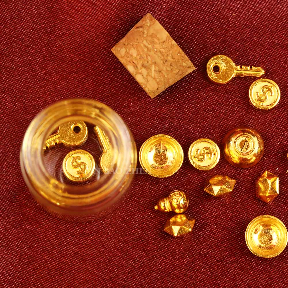 1g黃金豆-葫蘆、金幣、鑽石、金鑰匙與金飯碗