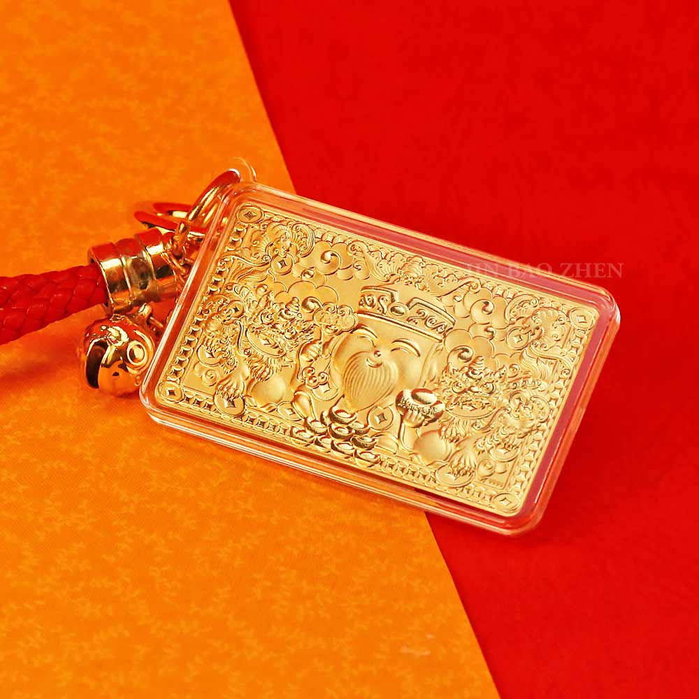 土地公黃金壓克力平安符