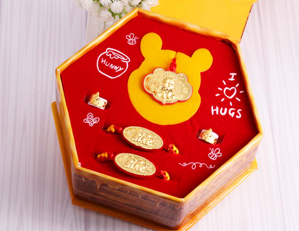 小熊維尼彌月金飾禮盒