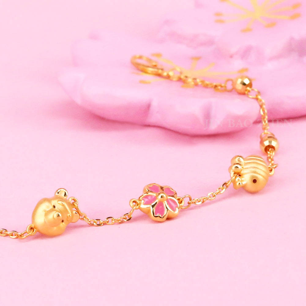 黃金手鍊 維尼手鍊 小熊維尼金飾