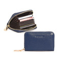 CHENSON真皮 11卡一手握卡包/零錢包 深藍(W00602-9)_2 CHENSON真皮 11卡一手握卡包/零錢包 深藍(W00602-9)_2