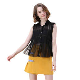 姊的時代穿搭 | 百搭網紗微透木耳邊精緻襯衫 姊的時代穿搭 | 百搭網紗微透木耳邊精緻襯衫