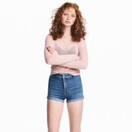 V領交叉露背微透毛衣 V領交叉露背微透毛衣